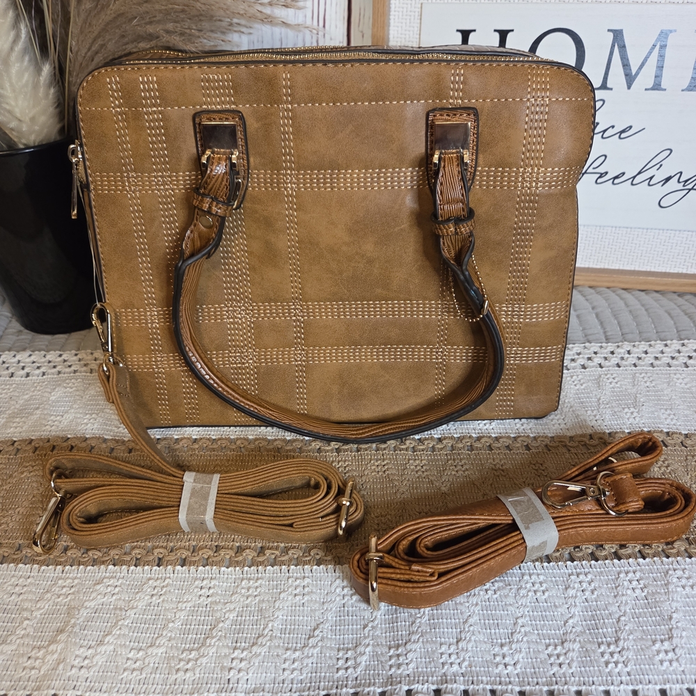 Unique Double Zip Crossbody/Shoulder Bag